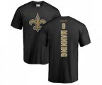 New Orleans Saints #8 Archie Manning Black Backer T-Shirt