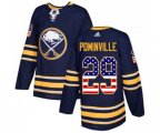Adidas Buffalo Sabres #29 Jason Pominville Authentic Navy Blue USA Flag Fashion NHL Jersey
