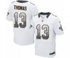 New Orleans Saints #13 Michael Thomas Elite White Road Drift Fashion Football Jersey