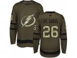 Tampa Bay Lightning #26 Martin St. Louis Green Salute to Service Stitched NHL Jersey