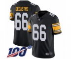 Pittsburgh Steelers #66 David DeCastro Black Alternate Vapor Untouchable Limited Player 100th Season Football Jersey