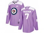 Winnipeg Jets #7 Keith Tkachuk Purple Authentic Fights Cancer Stitched NHL Jersey