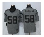 Carolina Panthers #58 Thomas Davis Sr Gray Stitched Gridiron Gray Limited Jersey