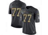 Los Angeles Rams #77 Andrew Whitworth Limited Black 2016 Salute to Service NFL Jersey