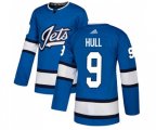 Winnipeg Jets #9 Bobby Hull Premier Blue Alternate NHL Jersey