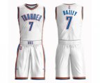 Oklahoma City Thunder #7 Darius Bazley Swingman White Basketball Suit Jersey - Association Edition