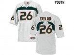 Youth Miami Hurricanes Sean Taylor #26 College Football Jersey - White