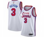 Philadelphia 76ers #3 Allen Iverson Swingman White Hardwood Classics Basketball Jersey