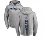 New England Patriots #46 James Develin Ash Backer Pullover Hoodie