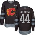 Calgary Flames #44 Matt Bartkowski Authentic Black 1917-2017 100th Anniversary NHL Jersey