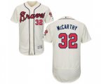 Atlanta Braves #32 Brandon McCarthy Cream Alternate Flex Base Authentic Collection Baseball Jersey
