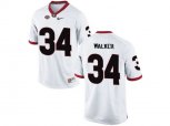 Men's Georgia Bulldogs Herchel Walker #34 College Football Limited Jerseys - White