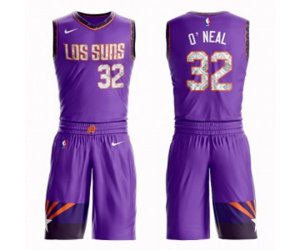 Phoenix Suns #32 Shaquille O\'Neal Swingman Purple Basketball Suit Jersey - City Edition