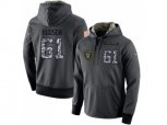 Oakland Raiders #61 Rodney Hudson Stitched Black Anthracite Salute to Service Player Performance Hoodie