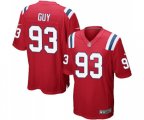 New England Patriots #93 Lawrence Guy Game Red Alternate Football Jersey