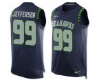 Seattle Seahawks #99 Quinton Jefferson Limited Steel Blue Player Name & Number Tank Top Football Jersey