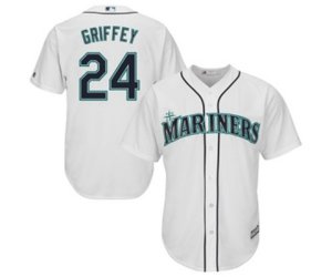 Seattle Mariners #24 Ken Griffey Authentic White Cool Base MLB Jersey