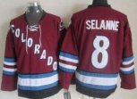 Colorado Avalanche #8 Teemu Selanne Red CCM Throwback Stitched Hockey Jersey
