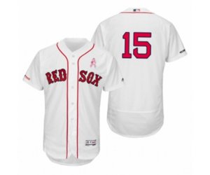 Dustin Pedroia Boston Red Sox #15 White 2019 Mother\'s Day flex base Jersey