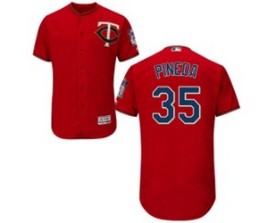 Minnesota Twins #35 Michael Pineda Scarlet Alternate Flex Base Authentic Collection Baseball Jersey