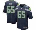 Seattle Seahawks #65 Germain Ifedi Game Navy Blue Team Color Football Jersey