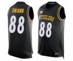 Pittsburgh Steelers #88 Lynn Swann Limited Black Player Name & Number Tank Top Football Jersey