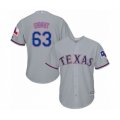 Texas Rangers #63 Ian Gibaut Authentic Grey Road Cool Base Baseball Player Jersey