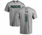 Green Bay Packers #74 Elgton Jenkins Ash Backer T-Shirt
