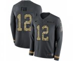 Seattle Seahawks 12th Fan Limited Black Salute to Service Therma Long Sleeve Football Jersey