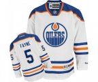 Edmonton Oilers #5 Mark Fayne Authentic White Away NHL Jersey
