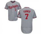 Washington Nationals #7 Trea Turner Grey Flexbase Authentic Collection Baseball Jersey