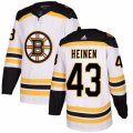 Boston Bruins #43 Danton Heinen Authentic White Away NHL Jersey