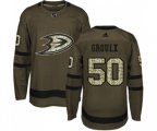 Anaheim Ducks #50 Benoit-Olivier Groulx Authentic Green Salute to Service Hockey Jersey