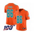 Miami Dolphins #86 Mike Gesicki Limited Orange Inverted Legend 100th Season Football Jersey