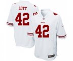 San Francisco 49ers #42 Ronnie Lott Game White Football Jersey