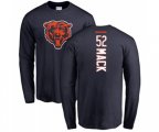 Chicago Bears #52 Khalil Mack Navy Blue Backer Long Sleeve T-Shirt