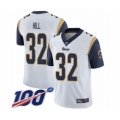 Los Angeles Rams #32 Troy Hill White Vapor Untouchable Limited Player 100th Season Football Jersey