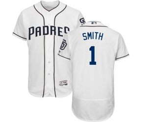 San Diego Padres #1 Ozzie Smith White Home Flexbase Authentic Collection MLB Jersey