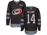 Carolina Hurricanes #14 Justin Williams Black 1917-2017 100th Anniversary Stitched NHL Jersey
