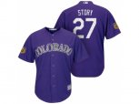 Colorado Rockies #27 Trevor Story 2017 Spring Training Cool Base Stitched MLB Jersey