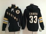 NHL Women Boston Bruins #33 Zdeno Chara black jerseys(Logo Pullover Hoodie)