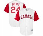 Canada Baseball #24 Mike Reeves White 2017 World Baseball Classic Replica Team Jersey