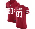 San Francisco 49ers #87 Dwight Clark Red Team Color Vapor Untouchable Elite Player Football Jersey