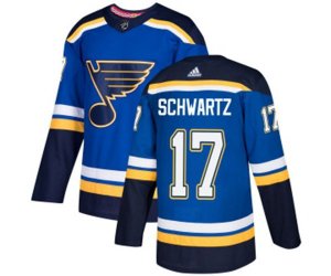 Adidas St. Louis Blues #17 Jaden Schwartz Authentic Royal Blue Home NHL Jersey