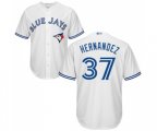 Toronto Blue Jays #37 Teoscar Hernandez Replica White Home Baseball Jersey