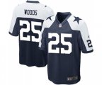 Dallas Cowboys #25 Xavier Woods Game Navy Blue Throwback Alternate Football Jersey