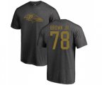 Baltimore Ravens #78 Orlando Brown Jr. Ash One Color T-Shirt
