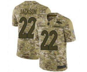 Denver Broncos #22 Kareem Jackson Limited Camo 2018 Salute to Service Football Jersey