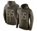 Tennessee Titans #55 Jayon Brown Green Salute To Service Pullover Hoodie