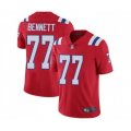 New England Patriots #77 Michael Bennett Red Alternate Vapor Untouchable Limited Player Football Jersey